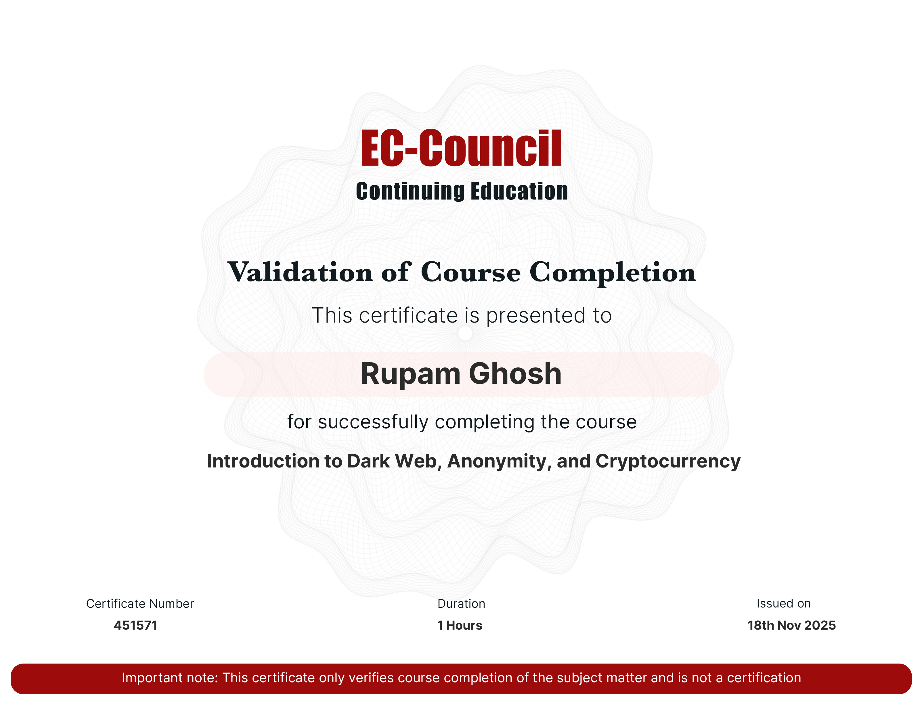 Dark Web, Anonymity & Crypto
